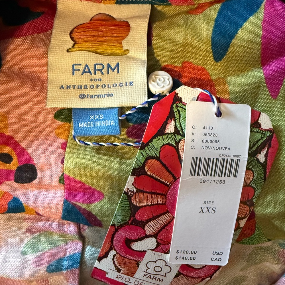 FARM Rio for Anthropologie Parrot Print Surf Shirt - Picture 5 of 5